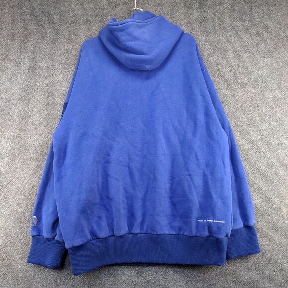 Ciano Farmer Men's Full Zip Hoodie Sweatshirt 3XL Long Sleeve Blue Embroidered - Picture 5 of 15